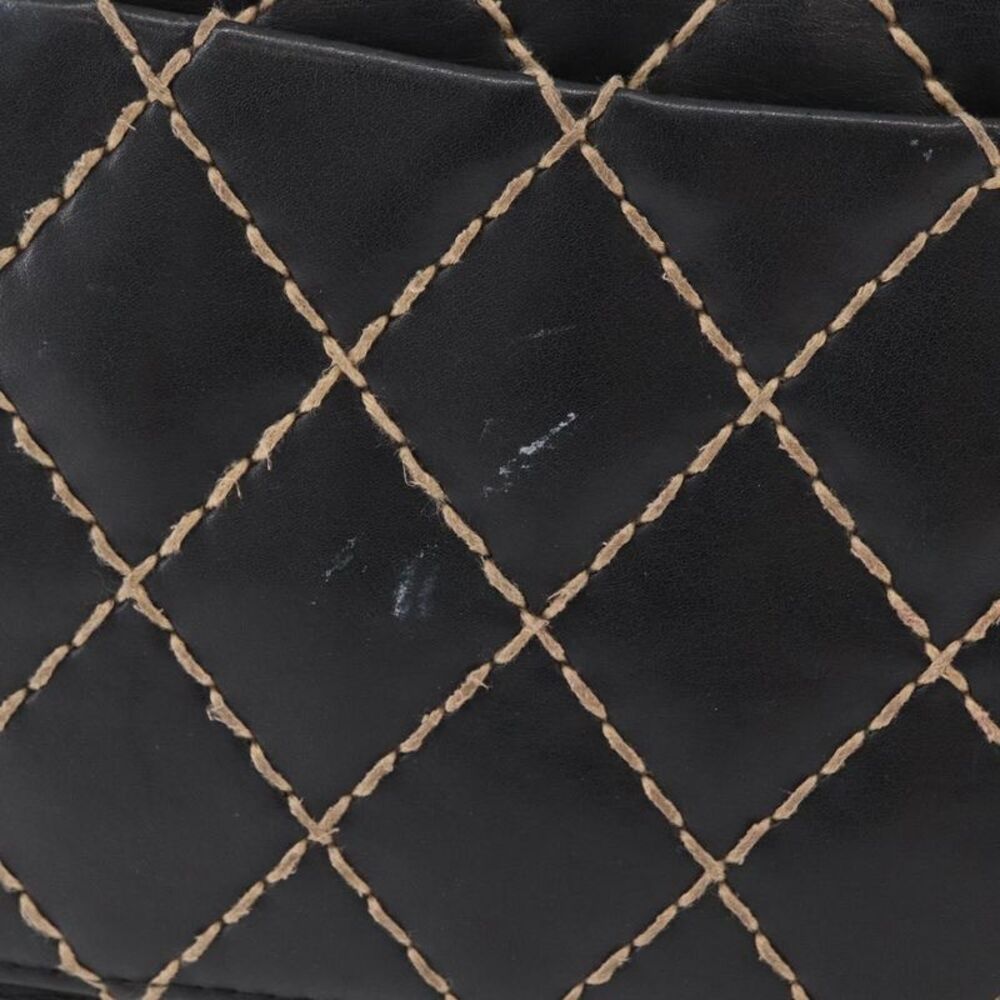 Chanel Chanel Matelassé Cuir Noir Black Leather Black Leather Handbag - Picture 3 of 16